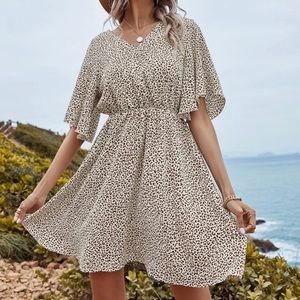 Leopard Print Butterfly Dress